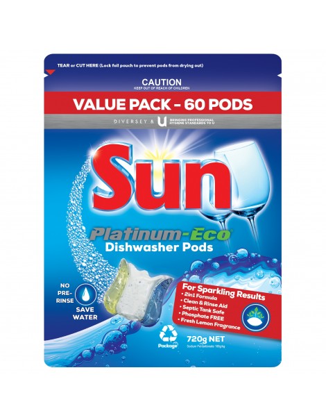 Sun Platinum Eco Dishwasher Pods 6x60Pods